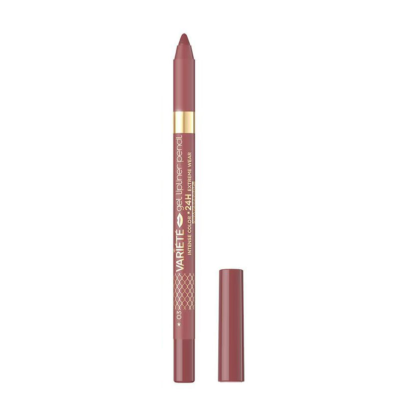 Водостійкий олівець для губ Eveline Cosmetics Variete Gel Lipliner Pencil Waterproof тон 03, 1.2 г